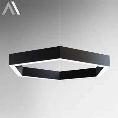 Hexagon LED Pendant Uplight and Downlight图像