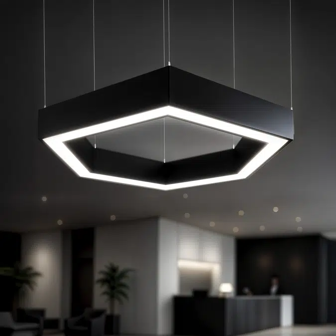 Hexagon LED Pendant Uplight and Downlight