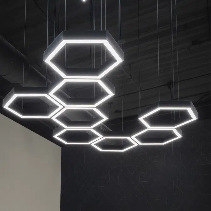 Hexagon LED Pendant Uplight and Downlight