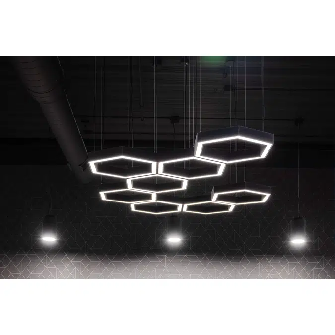 Hexagon LED Pendant Uplight and Downlight