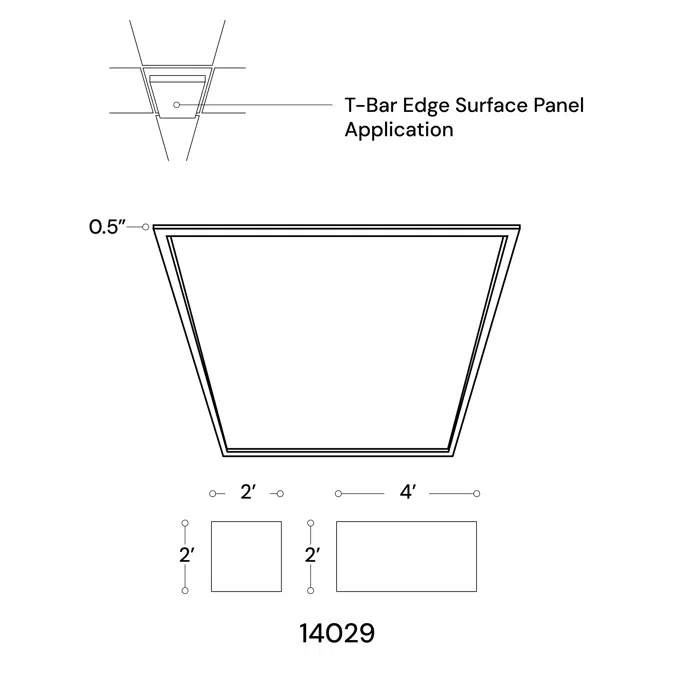 Acoustical Tile Edge-Lit Panel Light
