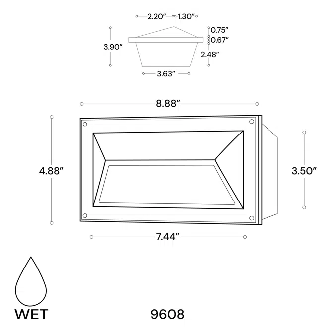 Recessed Wall-Mounted Hooded LED Step Light