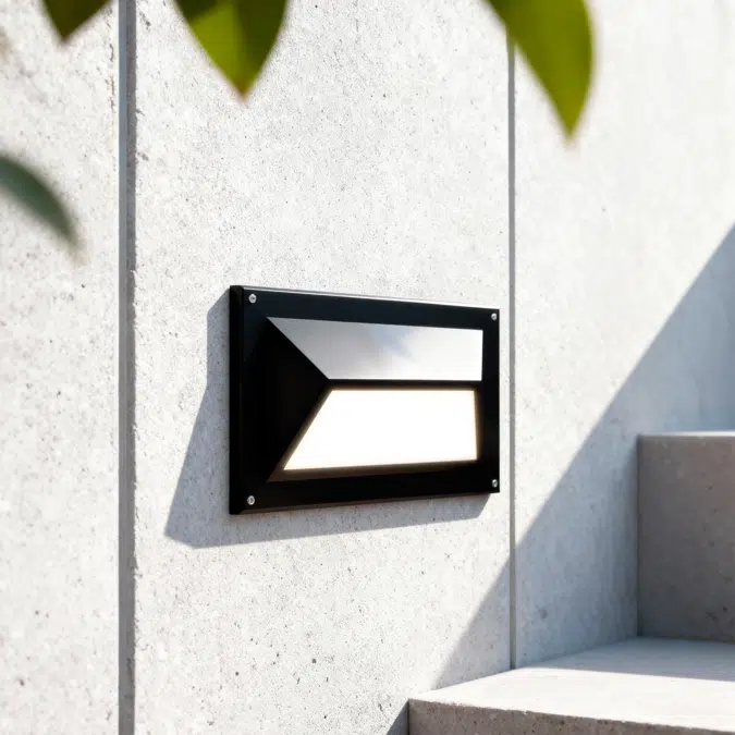 Recessed Wall-Mounted Hooded LED Step Light