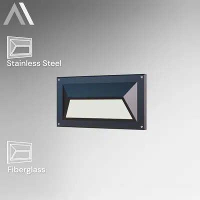 Image for Recessed Wall-Mounted Hooded LED Step Light