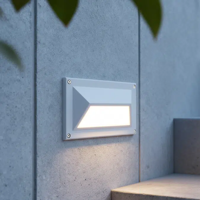 Recessed Wall-Mounted Hooded LED Step Light