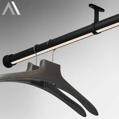 Image for Rotatable LED Lighted Closet Rod