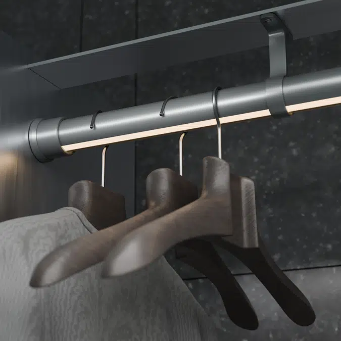 Rotatable LED Lighted Closet Rod