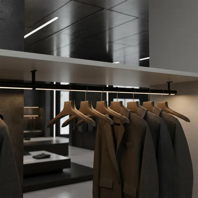 Rotatable LED Lighted Closet Rod