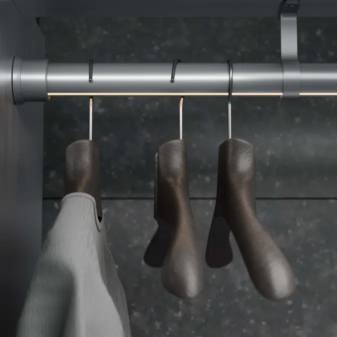 Rotatable LED Lighted Closet Rod