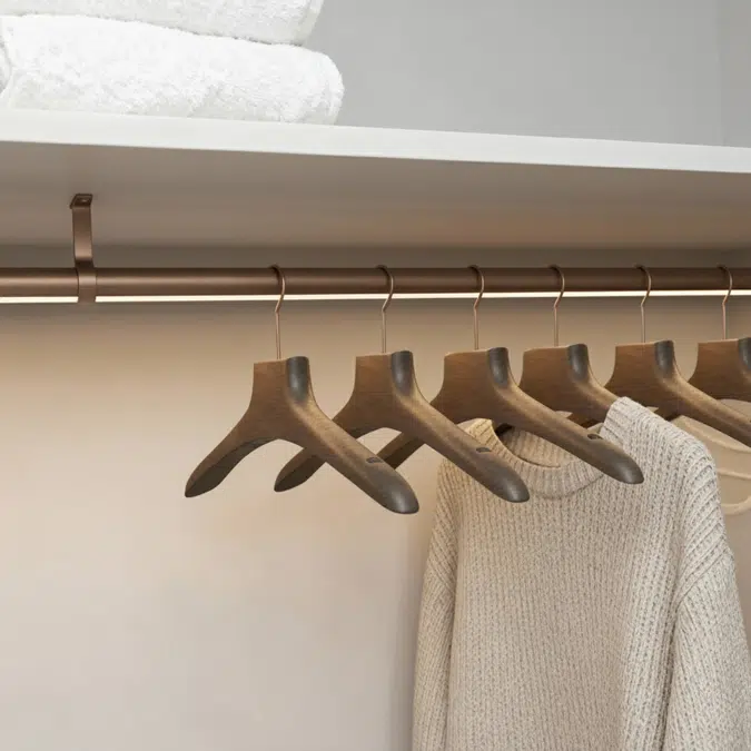 Rotatable LED Lighted Closet Rod