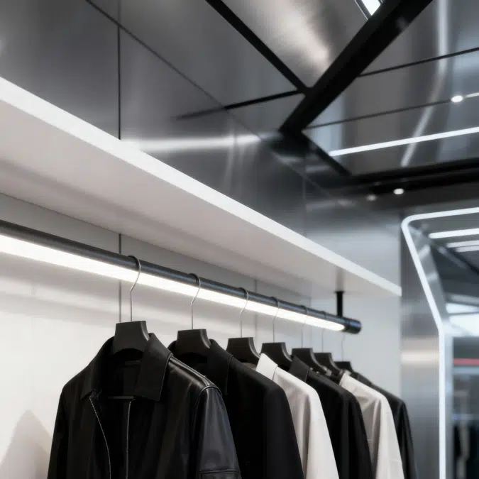 Rotatable LED Lighted Closet Rod