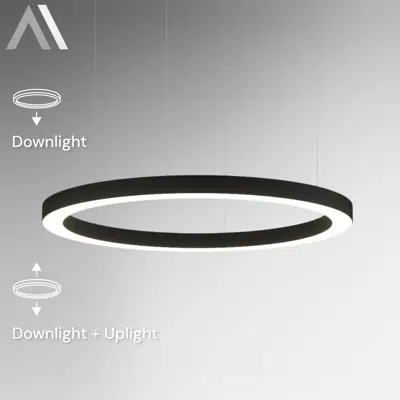 Imagem para Slim LED Ring Pendant Chandelier Uplight/Downlight}