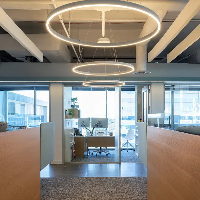 Slim LED Ring Pendant Chandelier Uplight/Downlight