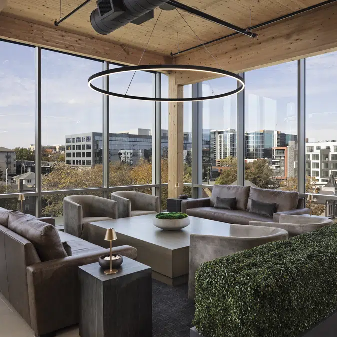 Slim LED Ring Pendant Chandelier Uplight/Downlight