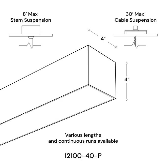 Linear Pendant LED Light