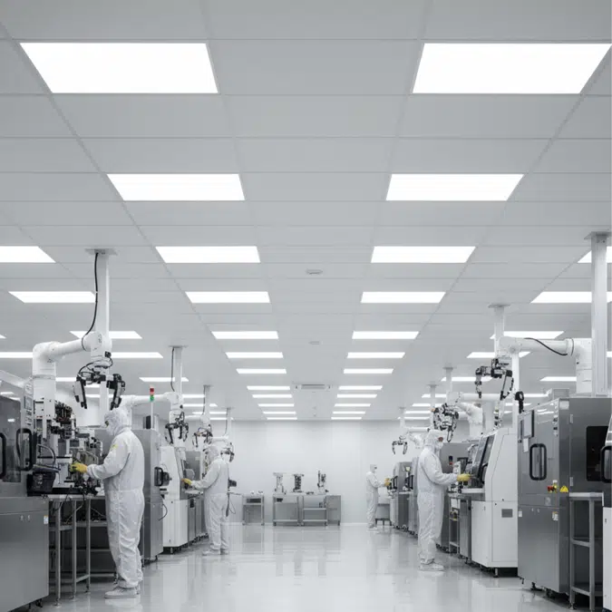 Wet Location Clean Room LED Troffer Light