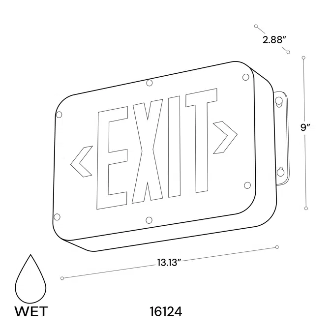 NSF-Rated NEMA 4X LED Exit Sign
