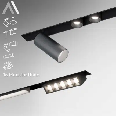 Image for Linear Recessed LED Modular Track Lighting System