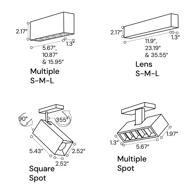 Linear Recessed LED Modular Track Lighting System