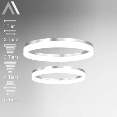 Imagem para LED Ring Pendant Chandelier Downlight}