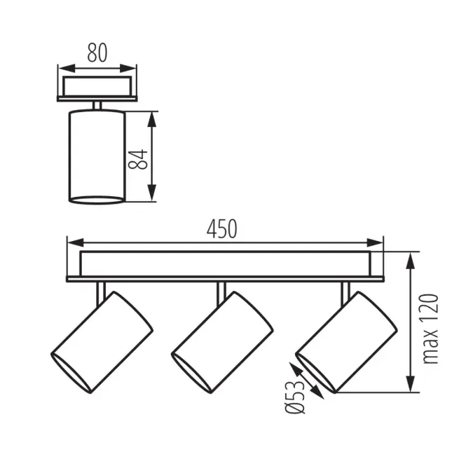 EVALO EL-3I W-SR wall and ceiling lamp
