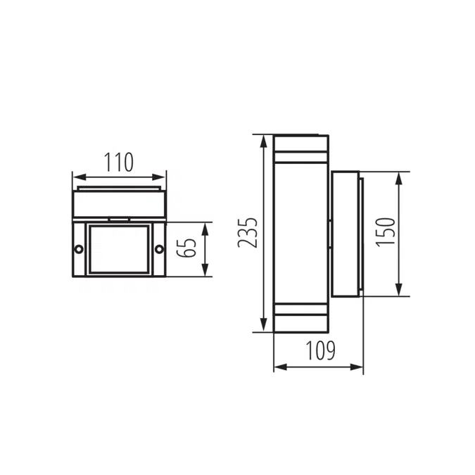 ZEW EL-235J-GR facade luminaire
