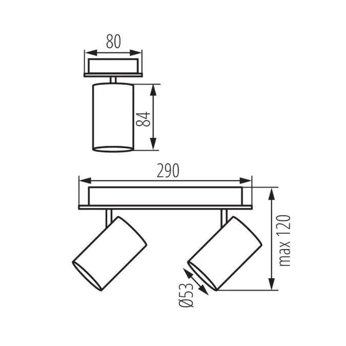 EVALO EL-2I W-SR wall and ceiling lamp