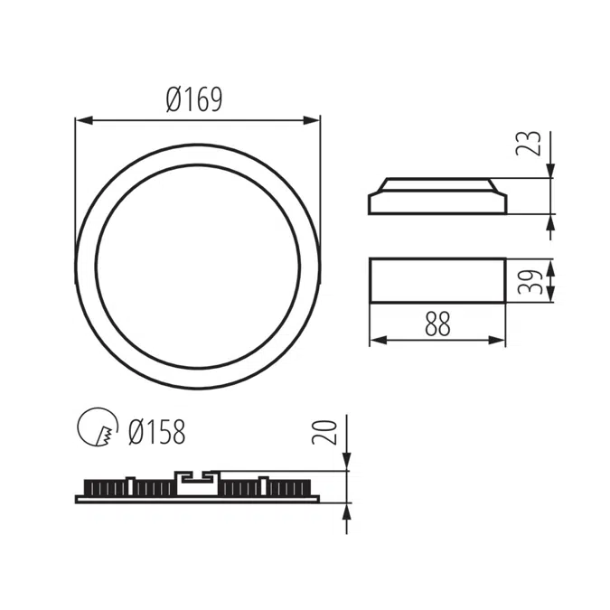 ROUNDA V2LED12W-NW-W downlight