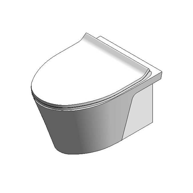 BIM objects - Free download! American Standard Wall-hung Toilet Acacia