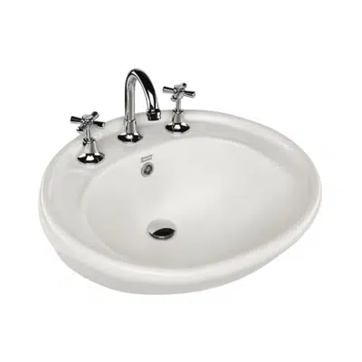 Image pour American Standard Studio S/Recessed Basin w/Fix 3TH WH