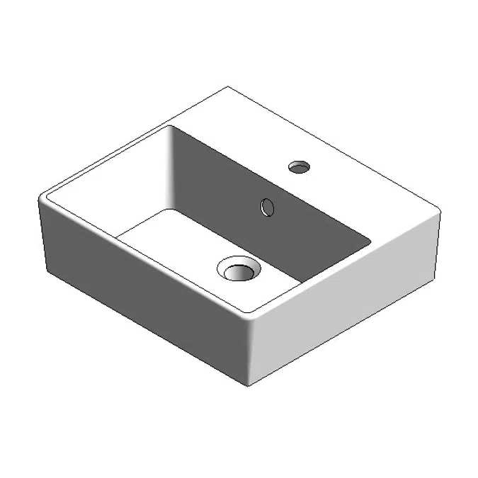 American Standard Countertop Basin  Square thin (HPC) 500mm Vessel