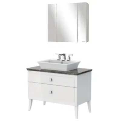 Image for American Standard Countertop Vessel with Cabinet Classic Chic FSD 1000 2drawer(White 8’)
