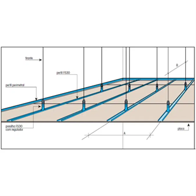 F530 Continuous suspended ceiling 400-RU12,5-BR-CR3