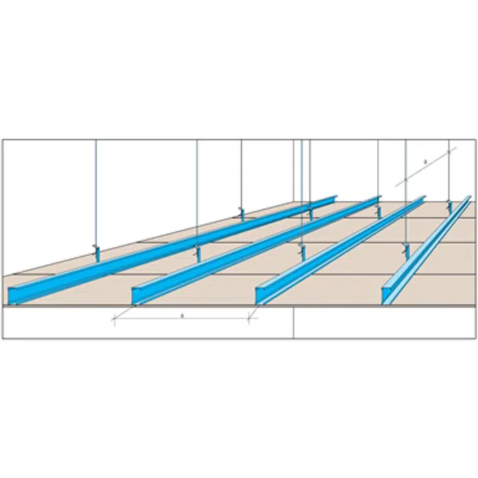 STUD Continuous suspended ceiling MS70-600-ST12,5-BR-CR3