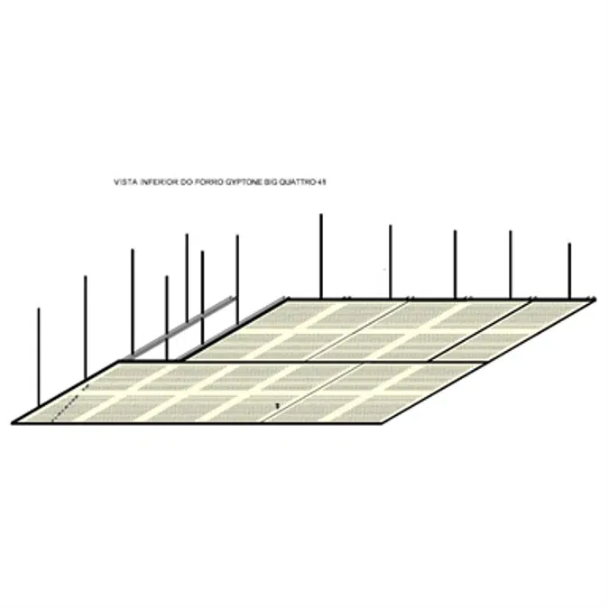 GYPTONE Continuous suspended ceiling BIG QUATTRO 41 F530-600