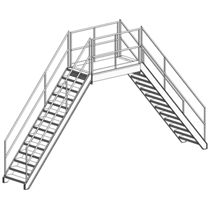 BIM objects - Free download! Fixed Aluminum Industrial Crossover ...