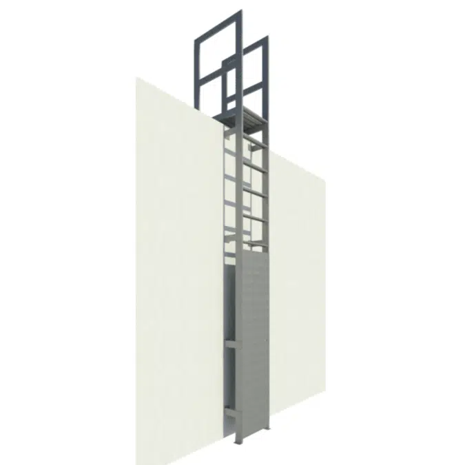 BIM objects - Free download! Heavy Duty Fixed Aluminum Wall Ladders