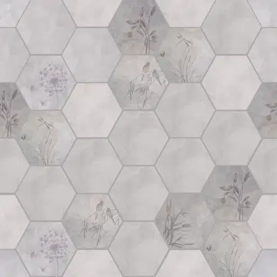 Image for Pared Hexagono Tundra Deco Blanco Cu