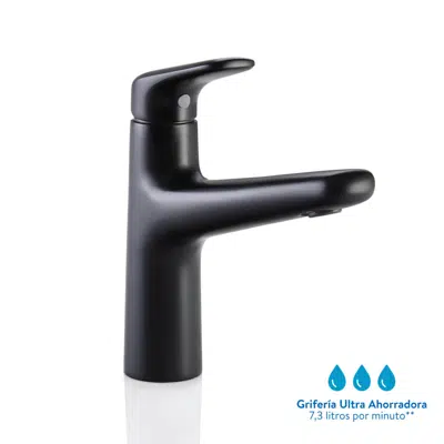 Obrázek pro Grifería Lavamanos Liquid Monocontrol Media Mate Black