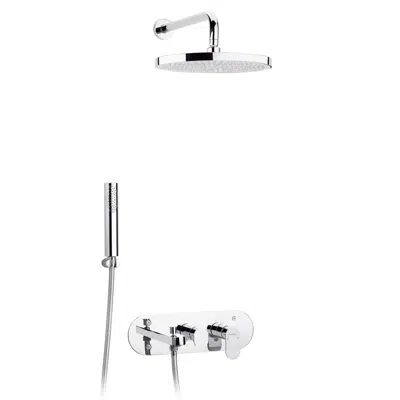 Image for Embedded bath-shower mixer kit with 3 outputs SFAX