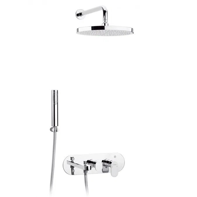 Embedded bath-shower mixer kit with 3 outputs SFAX