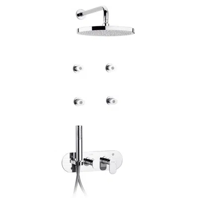Image for Embedded shower mixer kit with hydromassage diverter SFAX