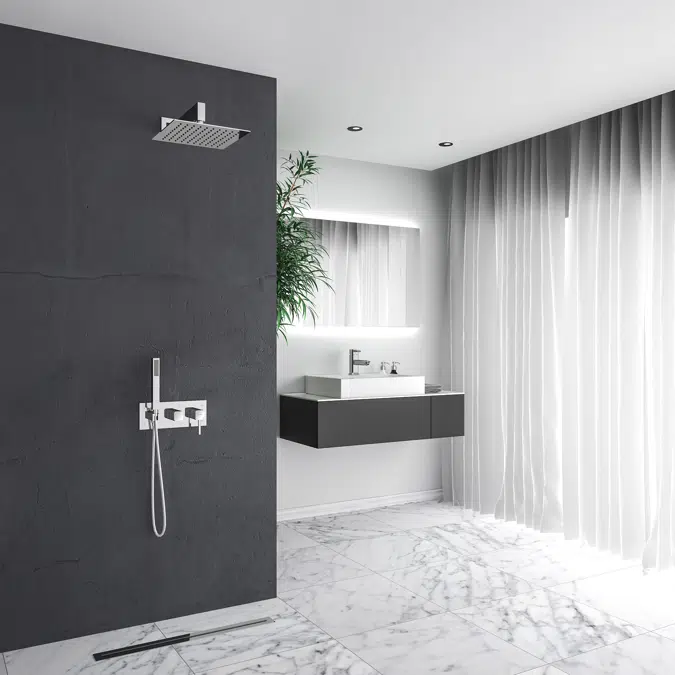 Embedded shower mixer kit with diverter ZARZIS