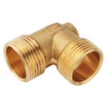 brass colour elbow mm with bleed tap holder