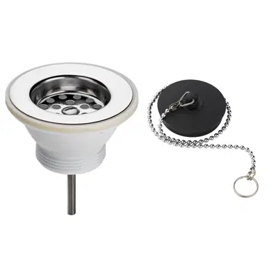 bilde for Washbasin drainer with screw plug and chain