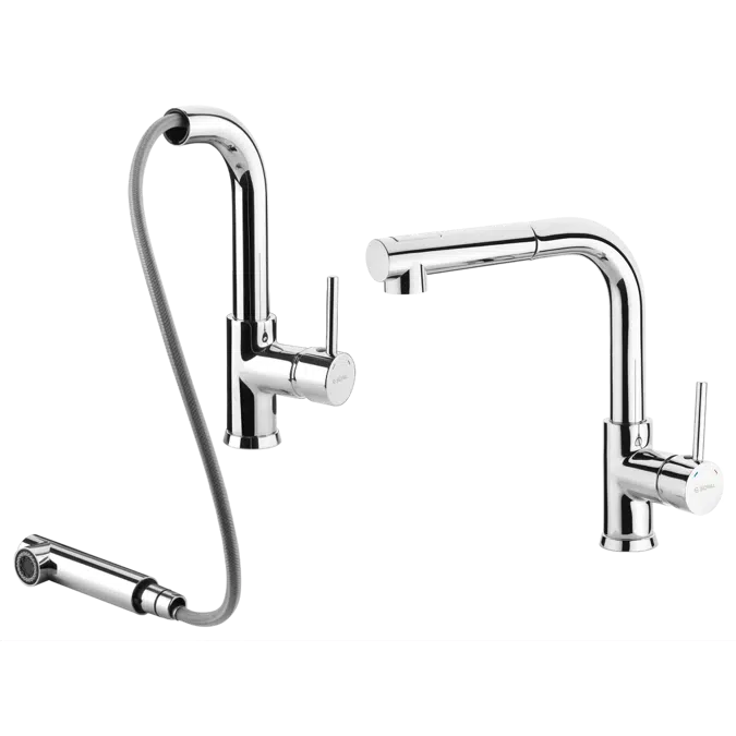 Sink mixer with extractable spout BIZERTE