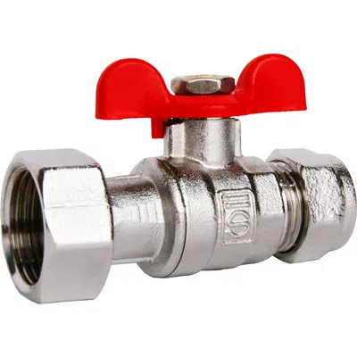 male ball valve with swivel nut and butterfly handle