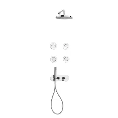 imagen para Embedded shower mixer kit with hydromassage 4 nozzles SFAX