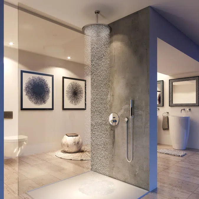 Embedded shower mixer kit with diverter BIZERTE