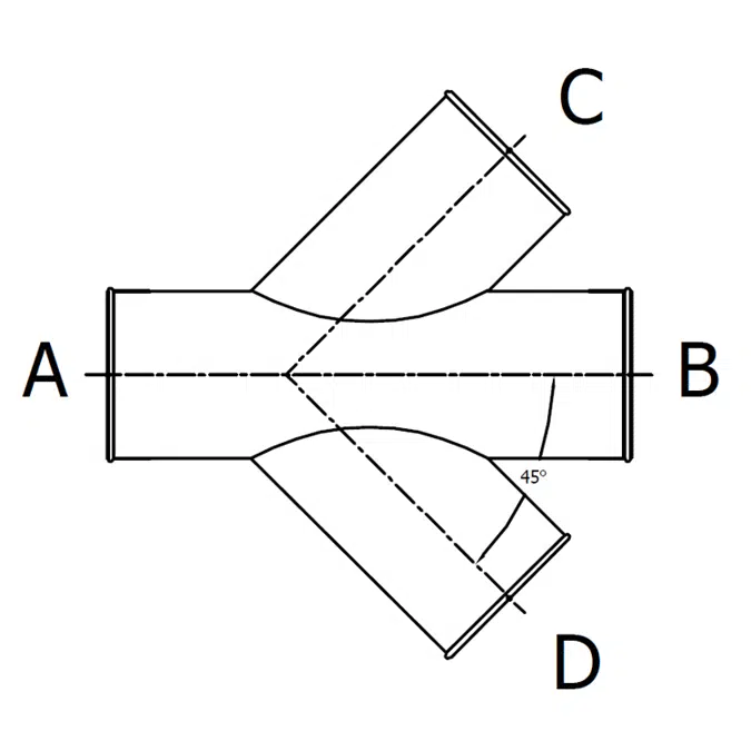 QF Double Branch 45°